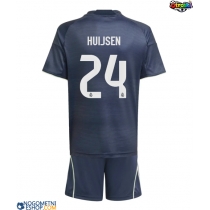 Otroški Nogometni dresi Real Madrid Dean Huijsen #24 Gostujoči 2025-26 Kratek Rokav (+ Kratke hlače)